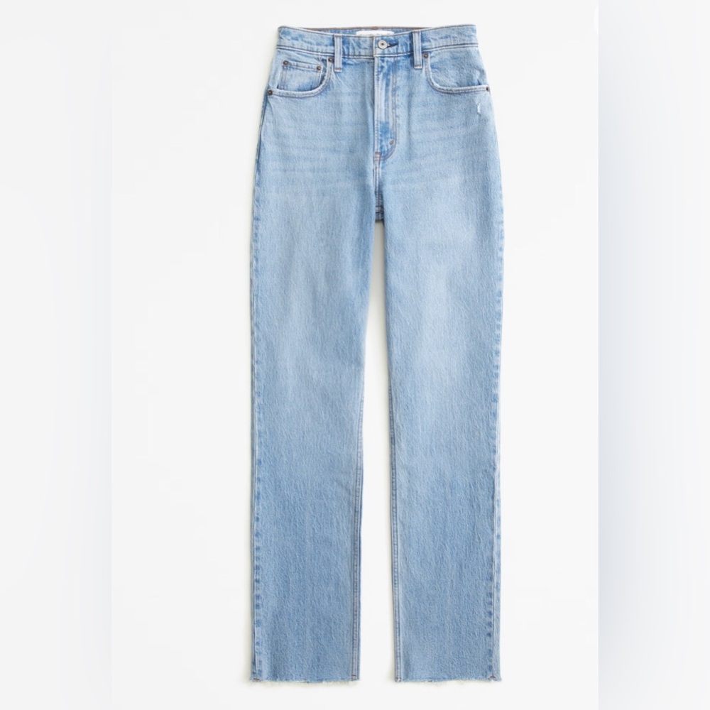 Abercrombie 90s Ultra High Rise Raw Hem Jean